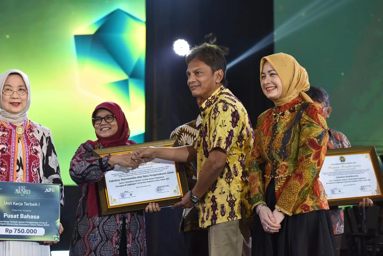 FMIPA USU Raih Predikat Fakultas & Satuan Kerja Terbaik serta Insan Kearsipan Terbaik dalam Pengelolaan Arsip USU 2025
